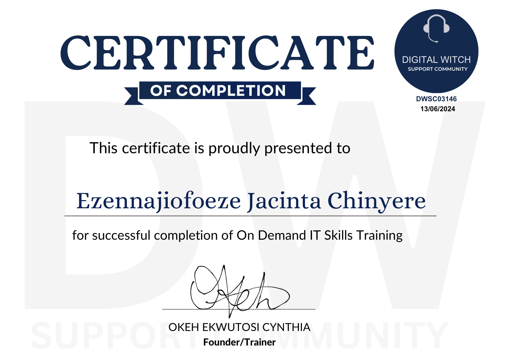 Certificate: On Demand IT Skills